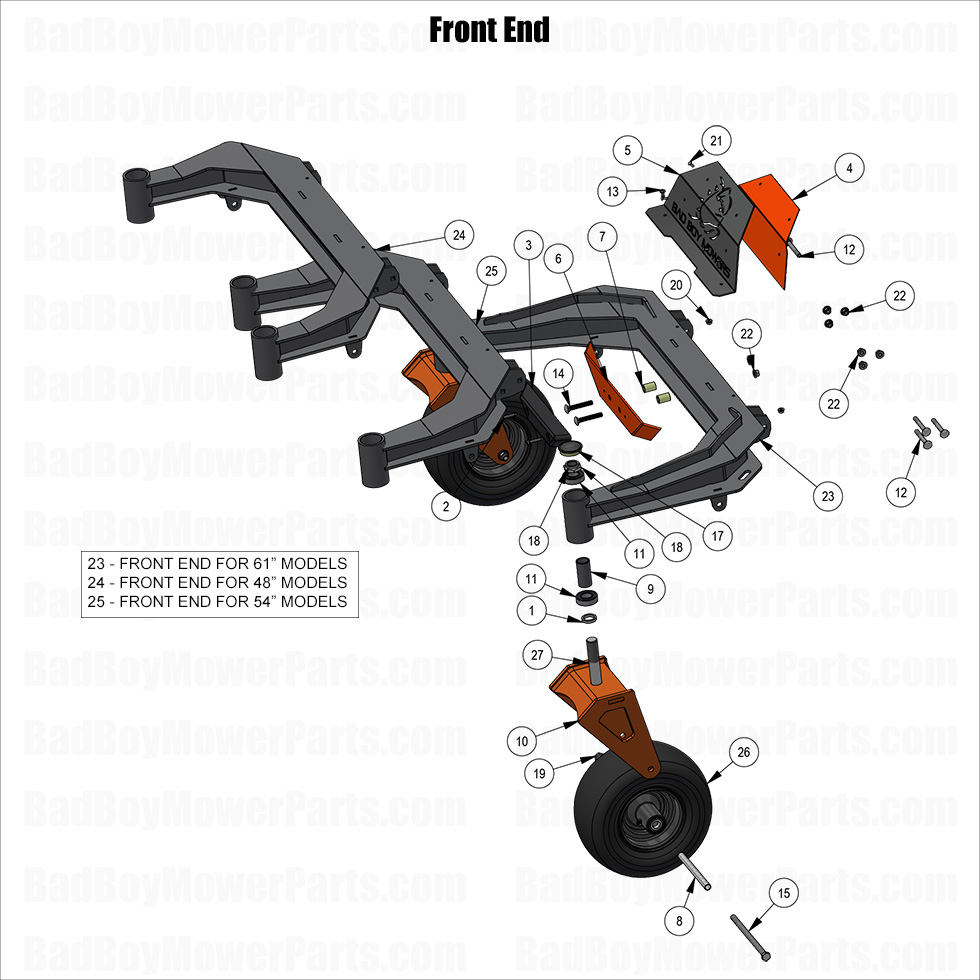 2025 Revolt (48"-61" Decks) - Front End